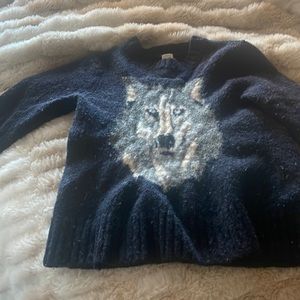 J crew crew cuts wolf sweater size 10